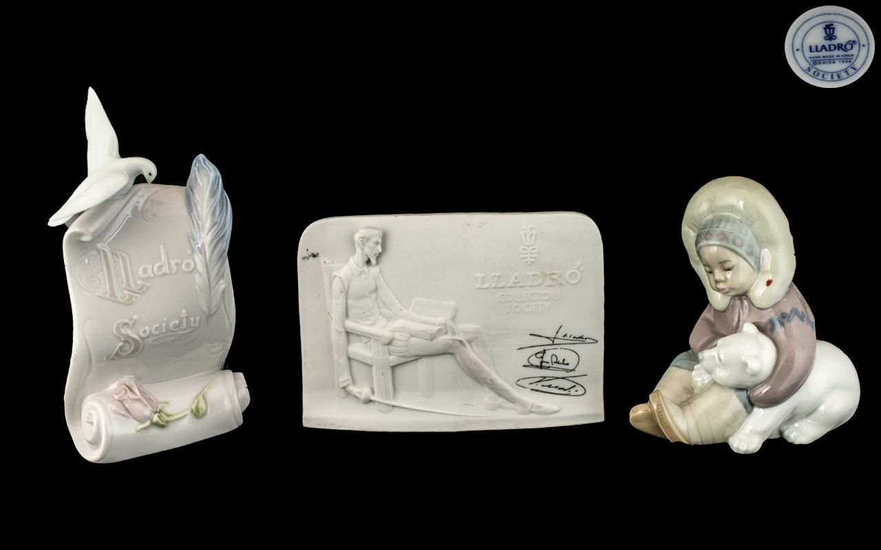 Two Lladro Plaques, one signed Lladro Co - Image 2 of 2