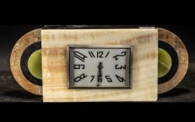 Art Deco Mantle Clock with rectangular d