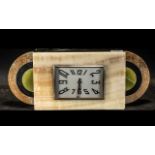 Art Deco Mantle Clock with rectangular d