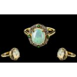 Opal and Emerald Halo Ring, a wonderfull