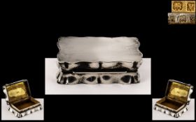 A Silver Hinged Snuff Box of Shaped Form