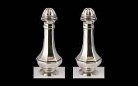 Art Nouveau - Fine Pair of Stylish Sterl
