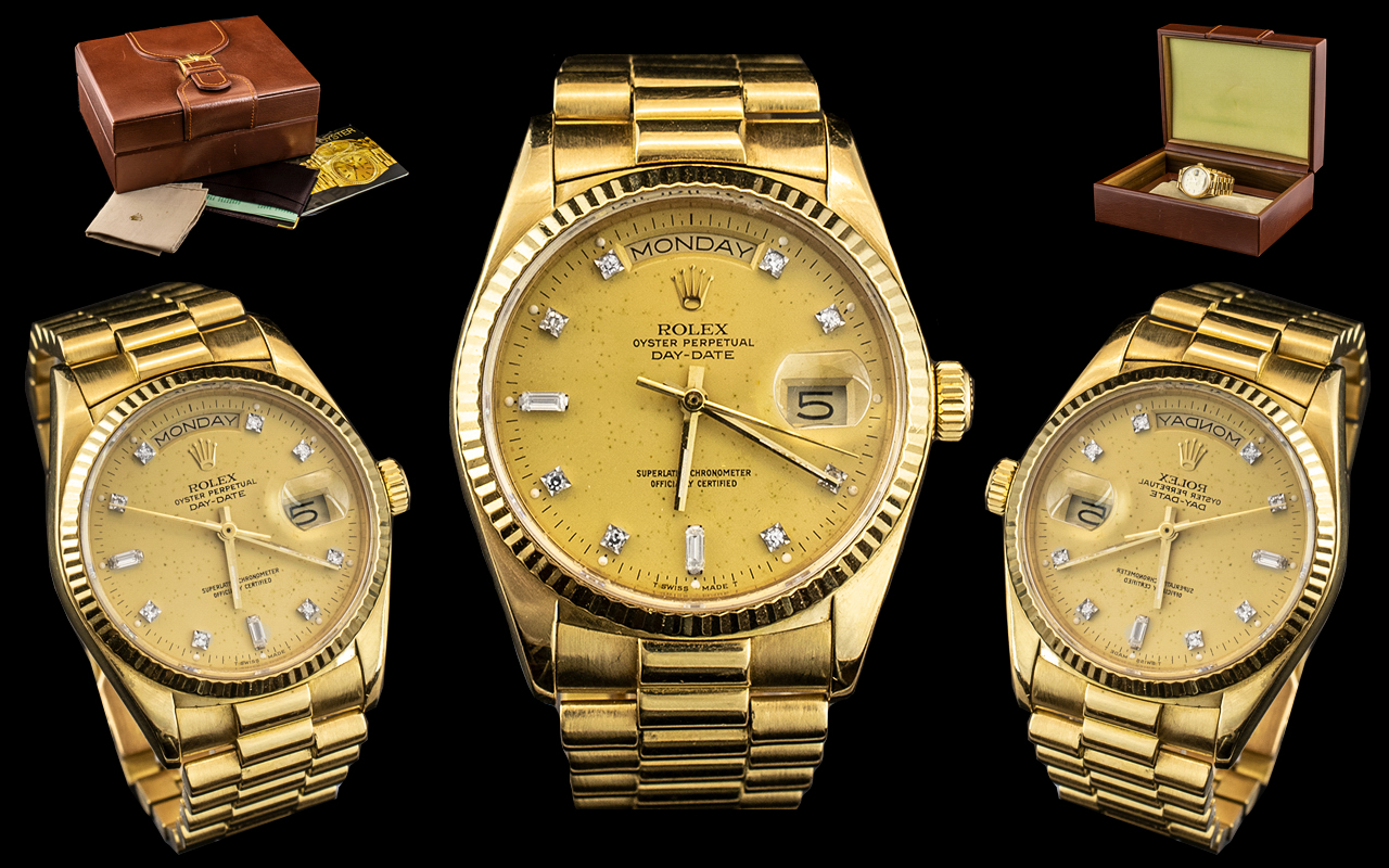 Rolex - 18ct Gold Gents Oyster Perpetual