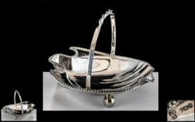 Victorian Silver Butter Dish / Basket.