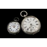 Gents Silver Pocket Watch with white enamel dial, stamped 935, case no.