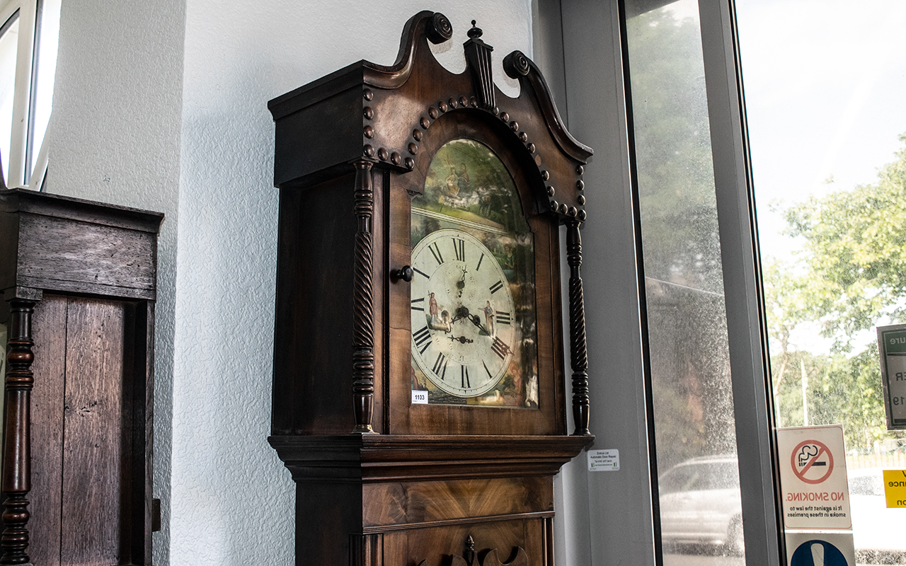 A Late 18th/Early 19th Century Mahogany Long Case Clock, - Image 3 of 3