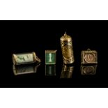 Excellent Collection of 9ct Gold Vintage Charms with Various Banknotes Within, All Four Charms