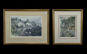 Pair of Pencil Signed Judy Boyes Limited Edition Prints, one titled 'Troutbeck, a Lakeland Village',