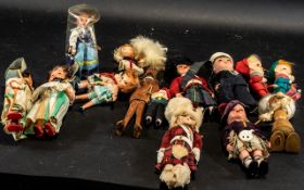 Box of Fifteen Vintage Dolls in National Costumes,