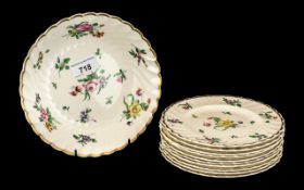 Olde Bristol Porcelain designed by Duvivier reproduced by Clarice Cliff, comprising 10 plates, (