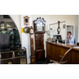 Early Victorian Mahogany Cased Grandfather Clock, with an arched painted dial, with a rolling moon.