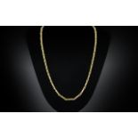 18ct Yellow Gold - Superior Quality Fancy Link Necklace. Marked 750 - 18ct.