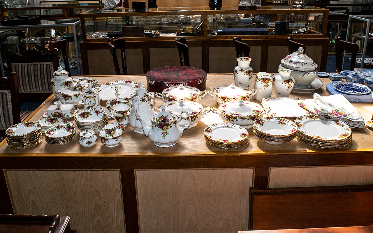 Large Quantity of Royal Albert - Country Rose Ceramics.