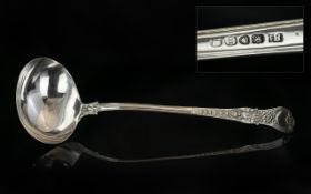 George III - Superb Quality Sterling Silver Ladle with Wonderful Decoration to Stem and Bowl.