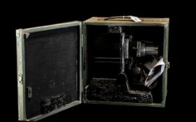 Vintage Projector in Case with lenses and fittings housed in original wooden carrying case