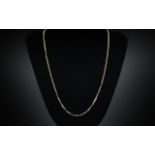 9ct Gold Long Chain with full hallmark 9.375, 24 inches (60cms) long, 6.