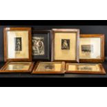 A Collection of Six Antique Prints Framed and Glazed depicting figures,