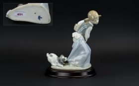 Lladro Hand Painted Porcelain Figure 'Naughty Dog', model no.