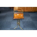 Edwardian Brass Mounted and Framed Magazine Stand of fine quality,