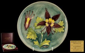 Moorcroft Year Plate - Third Edition 1984, This Cabinet Plate Is No 141 of 250 Only, Signed by