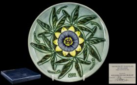 Moorcroft Year Plate - Second Series - First Edition 1992. This Cabinet Plate Is No 421 of 500 Only.
