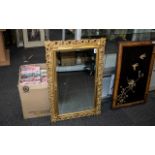 Bevelled Glass Over Mantel Mirror with Gilt Frame - Rococo Florentine Style.