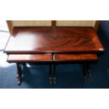 Regency Style Mahogany Nest of Three Tables of unusual form,