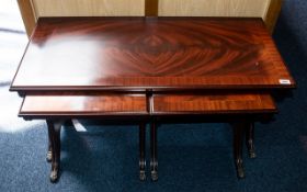 Regency Style Mahogany Nest of Three Tables of unusual form,