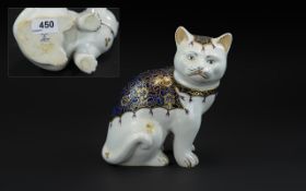 Royal Crown Derby Porcelain Figurine of a Cat,