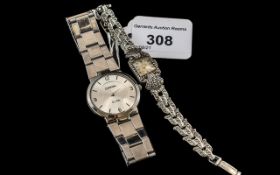 A Ladies Marcasite Cocktail Wristwatch together with a copy fashion watch. Both A/F.