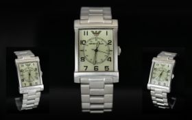 Emporio Armani Historical Collection 2010 Classic Stainless Steel Wrist Watch, Ref.