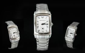 Emporio Armani Silver Tone Ladies Stainless Steel Wrist Watch, model no.
