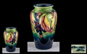 W. Moorcroft - Signed Ovoid Shaped Vase ' Fruits ' Berries and Leaf's ' Design. c.1928 - 1934.