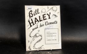 Bill Haley and his Comets Autographs on pages from 1957 UK tour programme signed by Bill Haley
