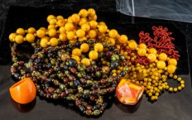 Collection of Vintage Costume Jewellery, Bakelite, Stone Set etc.