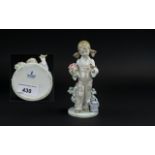 Lladro Hand Painted Porcelain Figure 'Spring', model no.5217, designer Juan Huerta, issued 1984, 7.