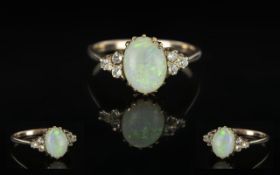 Ladies Gold Opal Ring.