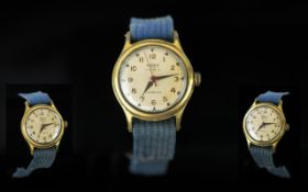 Lanco Sports - Aquatite Incabloc 17 Jewells Mechanical Wind Gold on Steel Wrist Watch. c.1950's.