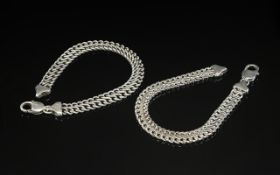A Fine Quality Pair of Sterling Silver Bracelets.