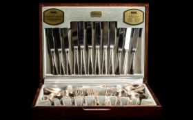 Boxed Set of Silver Plated Cutlery, Consisting of 12 Knives, 12 Forks,