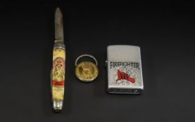 Zippo Fire Fighter Cigarette Lighter,