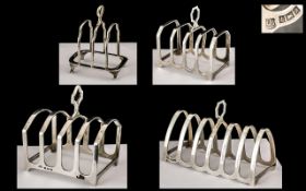 Excellent Collection of Vintage and Antique Sterling Silver Toast Racks ( 4 ) In Total. Various