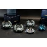 A Collection of Caithness Paperweights Five in total.