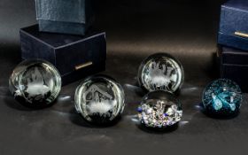 A Collection of Caithness Paperweights Five in total.