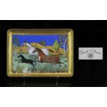 Hermes - Cheval-D'Orient Hand Painted Porcelain Small Tray - Depicts ' Galloping Horses ' Rich