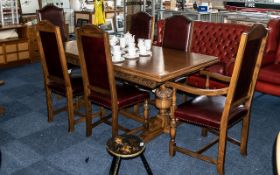 Jay-lee Oak Refectory Table with Drawer.