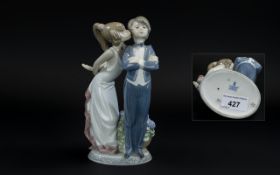 Lladro Hand Painted Porcelain Figure 'Let's Make Up', model no.