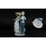 Lladro Hand Painted Porcelain Figure 'Let's Make Up', model no.