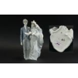 Nao by Lladro Hand Painted Figure ' Wedding Day ' Bride and Groom. Ref No 01199.