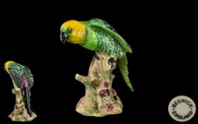 Beswick - Hand Painted Bird Figure ' Parakeet ' Model No 930. Designer A. Gredington. Issued